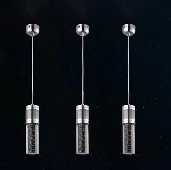 

HAIXIANG Crystal Ceiling Lamp LED Bubble Pendant Light for Dining Room Lights