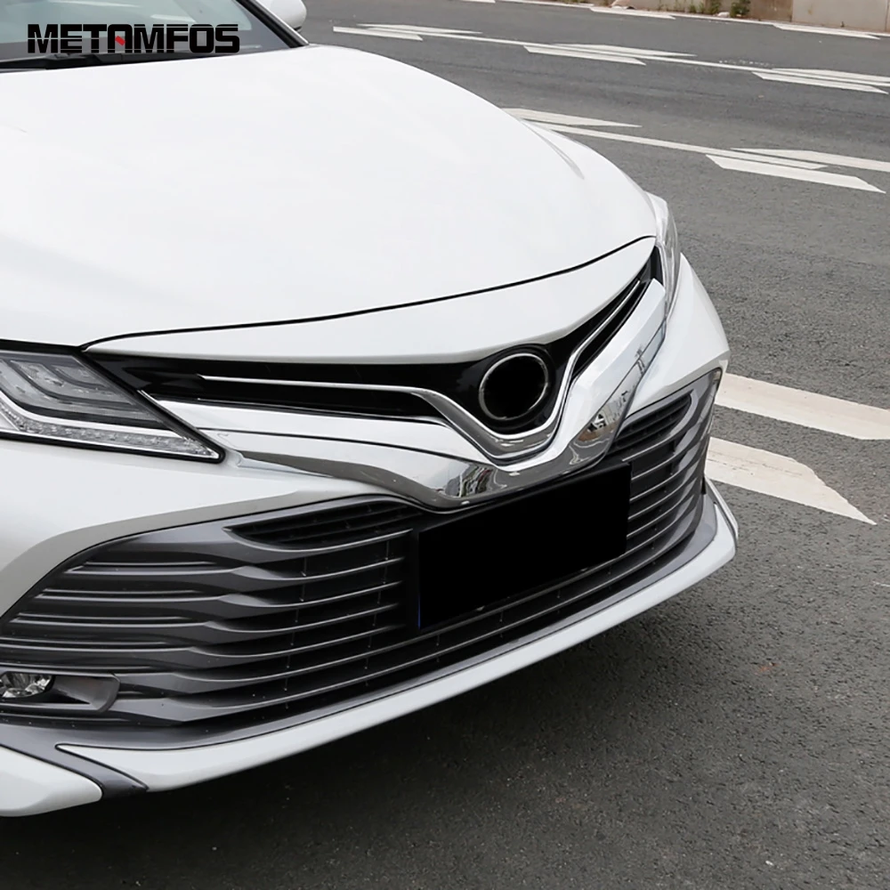 Us 38 3 19 Off For Toyota Camry 2018 2019 2020 Le Xle Red Carbon Fiber Front Center Grille Grill Molding Trim Exterior Accessories Car Styling In