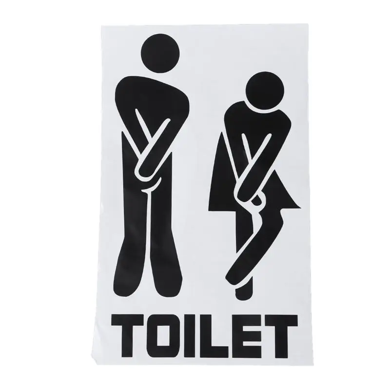 LIXF Funny Toilet Door Sign Sticker Door Decal Bathroom Door Decoration Black LIXF Funny Toilet Door Sign Sticker Door Decal Bathroom Door Decoration Black