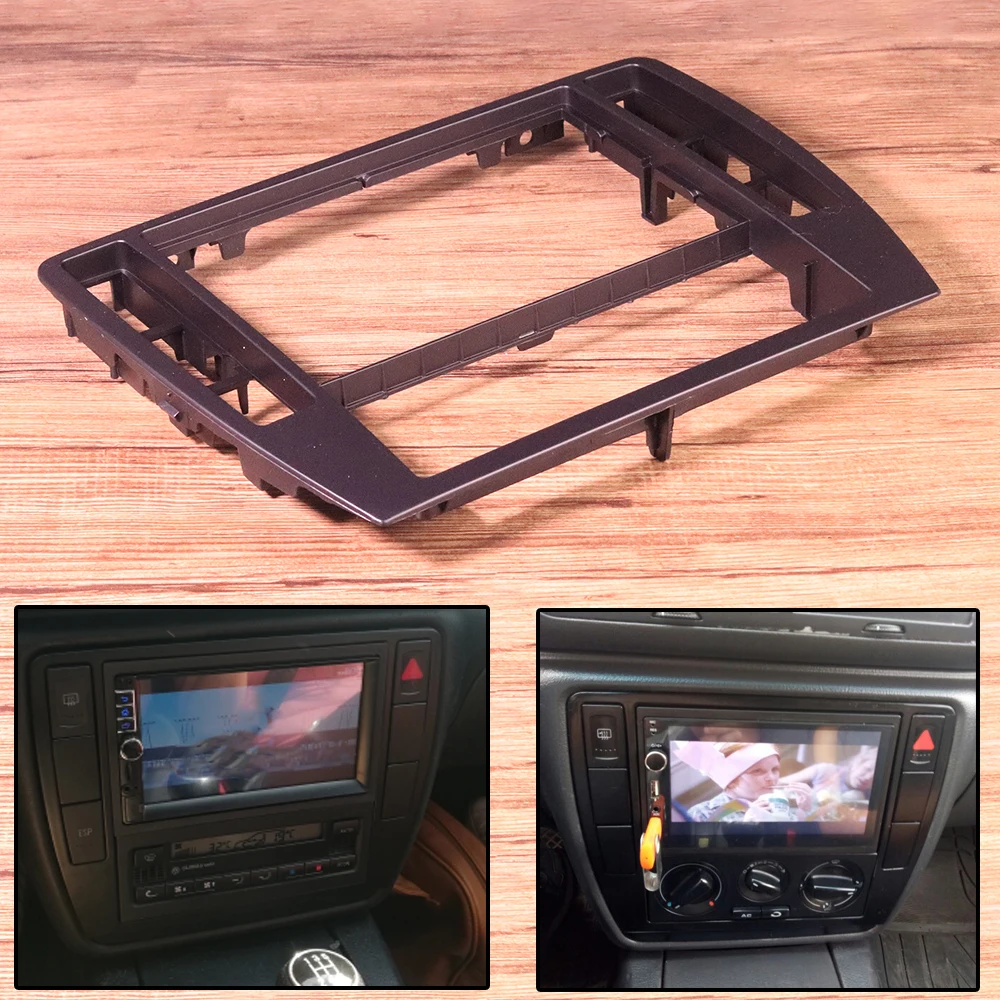 ABS Black Interior Dash Center Console Trim Bezel Panel Radio Face Frame 3B0858069 Fit For VW Passat B5 2001 2002 2003 2004 2005-0