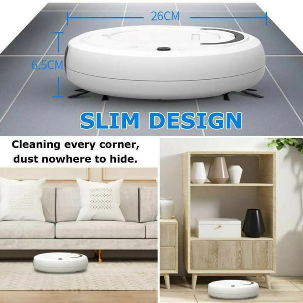 3 In 1 Smart Floor Robot Vacuum Cleaner Mop Automatic Distance Sensor Machine KM88