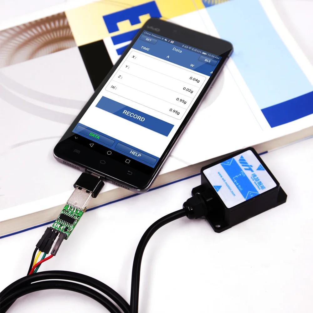 HWT901B AHRS-Triaxial-accelerometer-Gyroscope-angle-magnetic-digital (4)