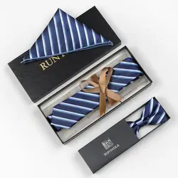 Дизайн в Корейском стиле Для мужчин Повседневное Мужская рубашка в полоску в синюю полоску галстук-бабочка карман квадратном каблуке