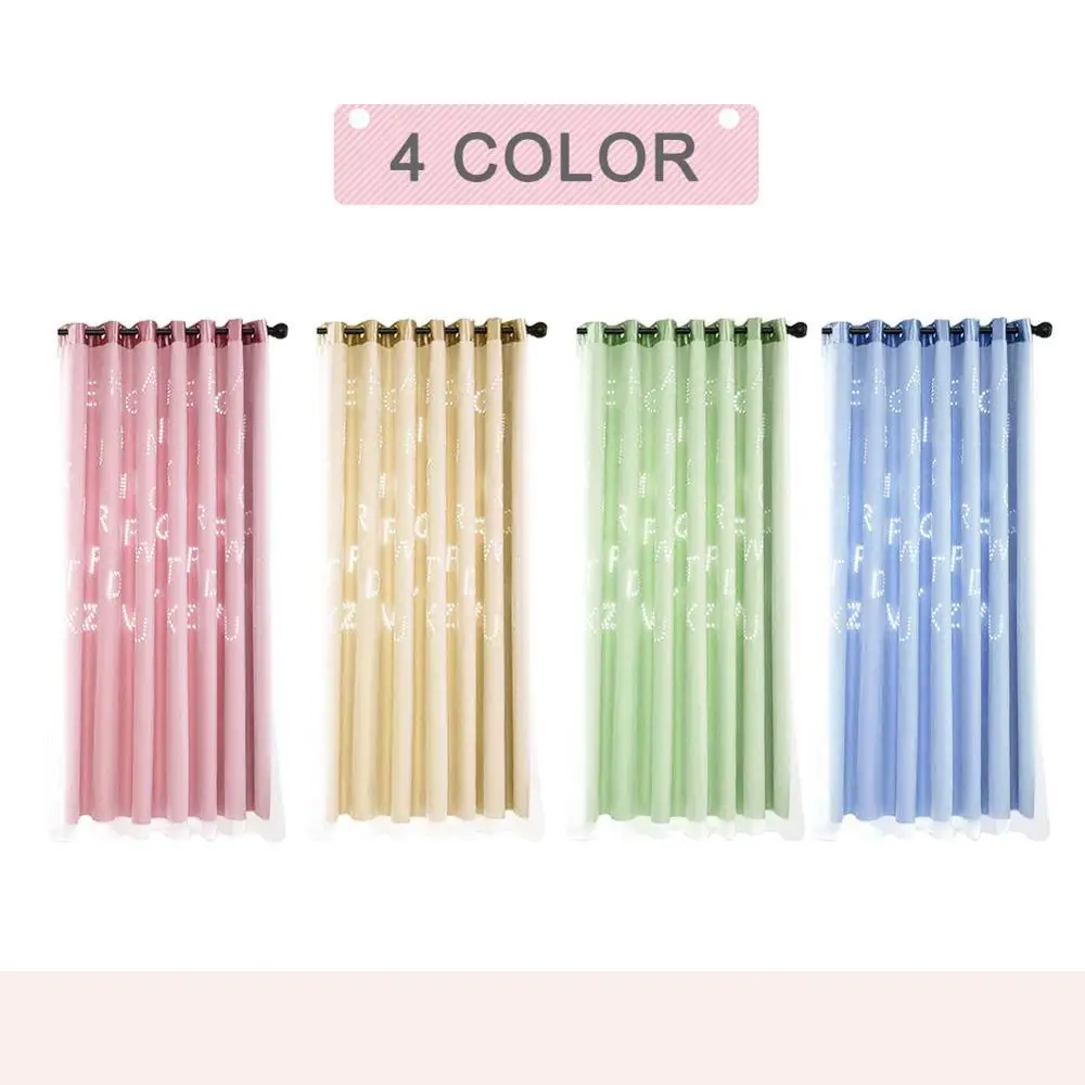 

Living Room Patio Curtain Hollow Letter Pattern Block Light Curtain Drape Washable Hollow Letter Window Decor Home & Garden