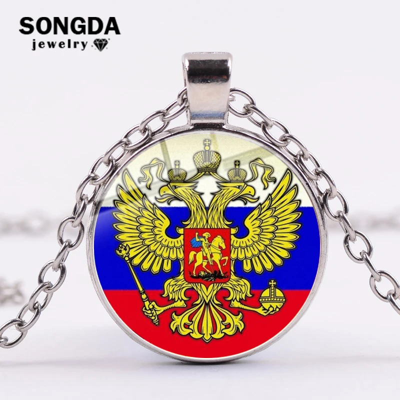 Ожерелье SONGDA с двухголовым двойным Орлом и российским гербом памятное ожерелье