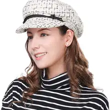 Шерстяная Женская кепка Newsboy берет с козырьком остроконечная зимняя модная кепка таксиста с подкладкой