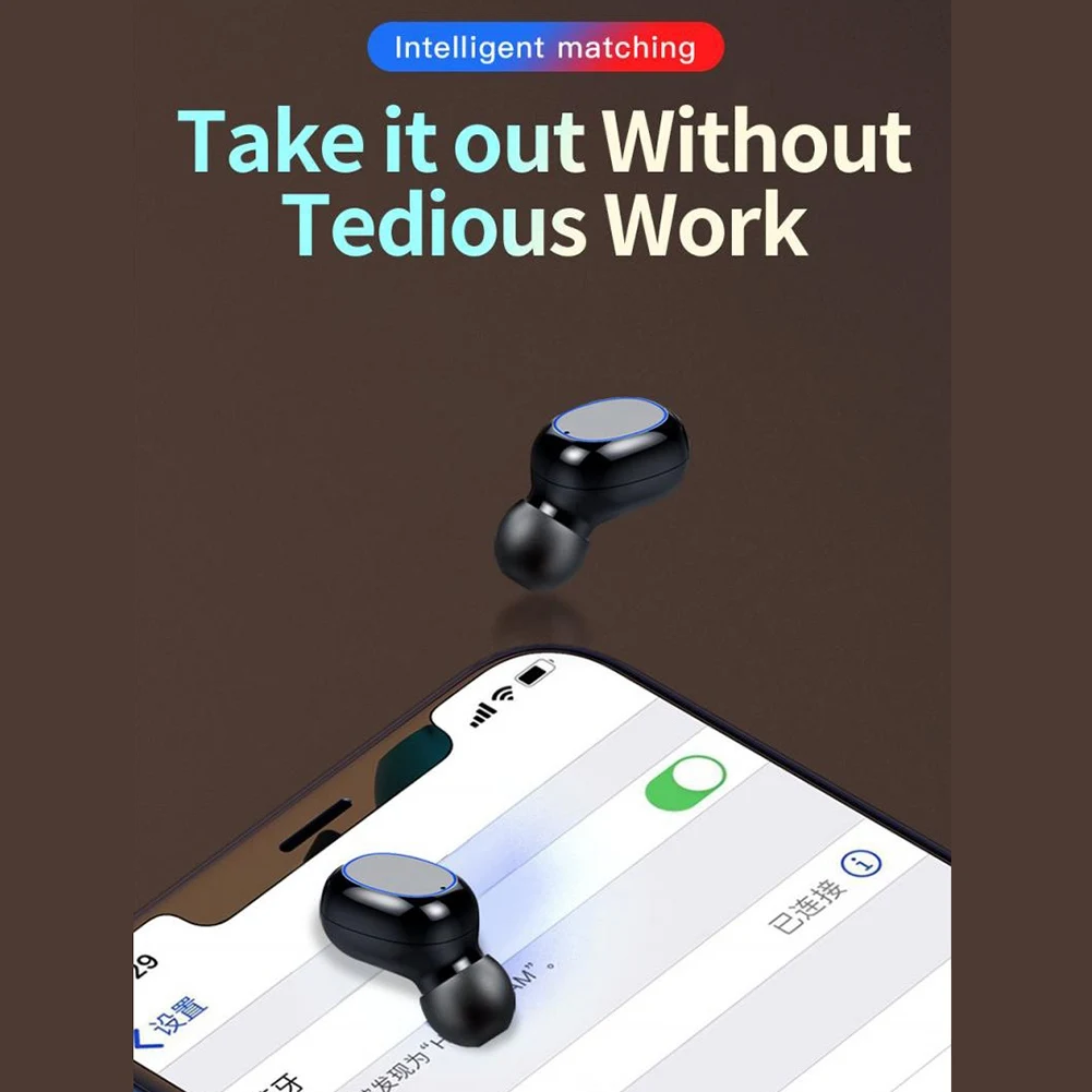 Bluetooth V5 1 Earphones Wireless touch Headphones With led display Headsets with Charging Box For Android