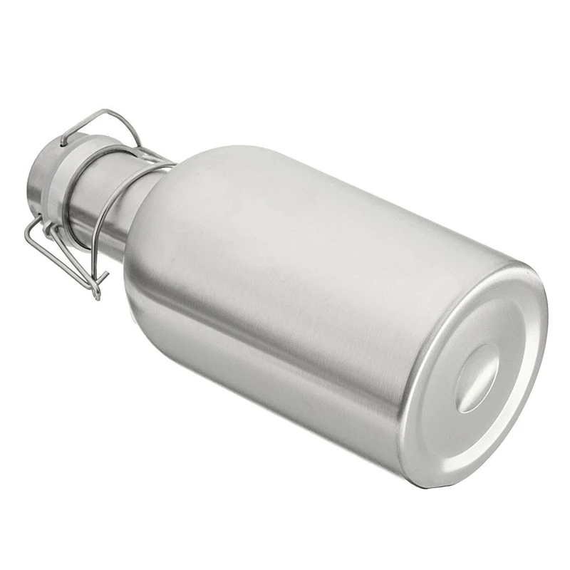 JX-LCLYL 1L/32oz New Stainless Steel Beer Growler Swing Top Beer Bottle Home Brew Tool