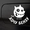 CK3284# 10*10 cm I want benzyl-10 reflective funny car sticker vinyl decal waterproof car auto stickers silver/ black for bumper ► Photo 3/6