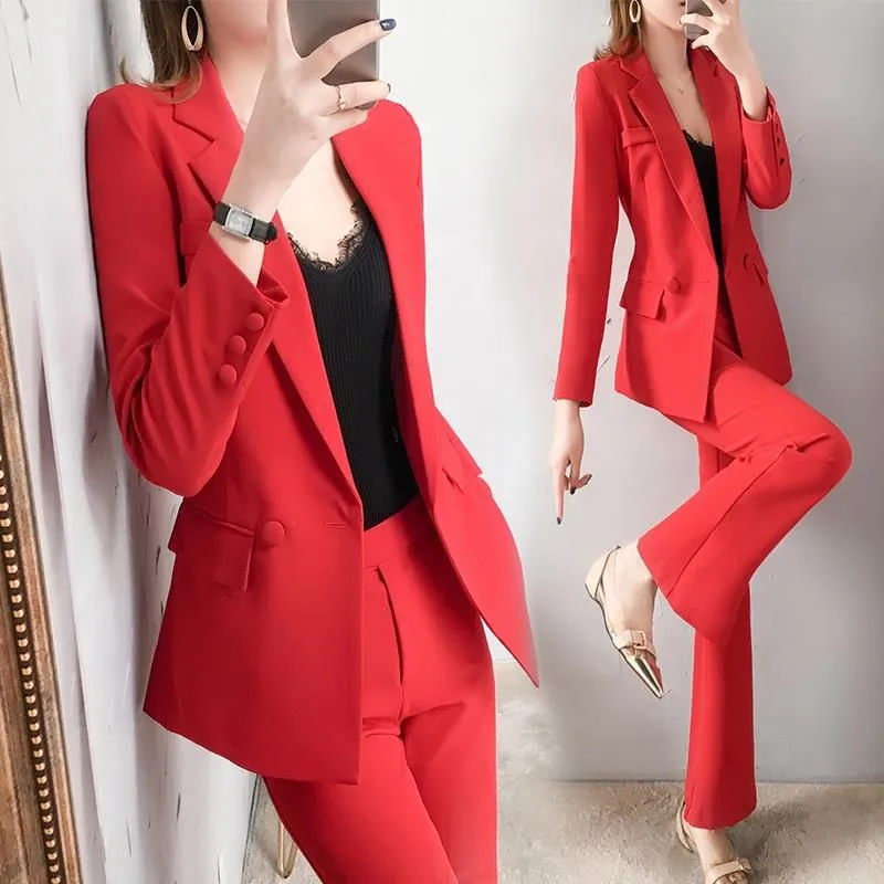 

Office Lady 2 Piece Set Women Pant And Top Womens Office Sets Two Piece Outfits Korean Set Ensemble Femme Deux Pieces Pant Set