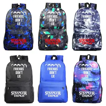

A2021 Fashion weird stranger Things Boy Girl Book School bag Women Bagpack Teenagers Schoolbags Men Student Backpack