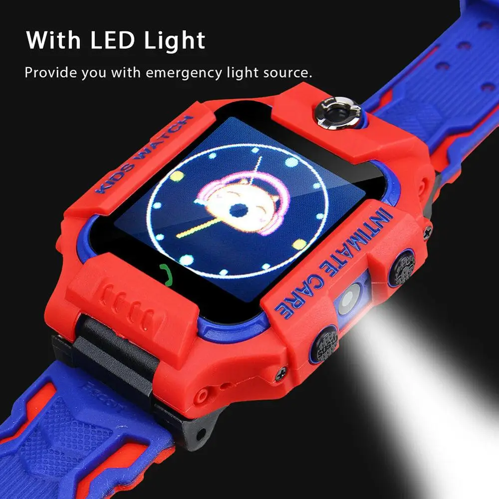 

Front and Rear Double-camera Reversible Fuselage Children's Smart Watch Silica Gel WIFI SOS SmartWatch