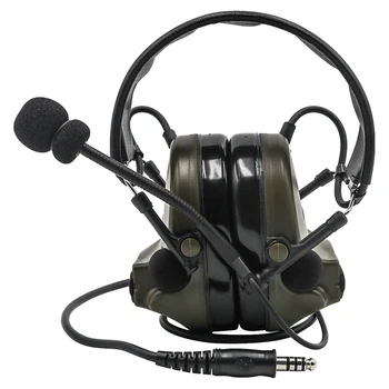 TCIHEADSET 전술 헤드셋, 소음 감소 헤드폰, 사냥 청력 보호 귀마개, Comtac II Airsoft 군용 헤드셋