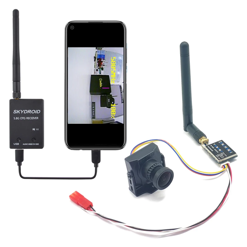 5 8G FPV UVC нисходящий канал видео на базе Android с поддержкой OTG Phonewith 600 мВт 40CH