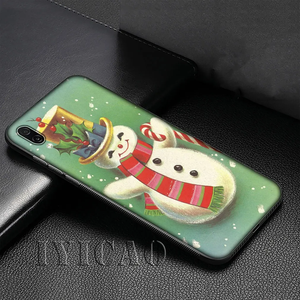 Мягкий силиконовый чехол IYICAO с рождественским снеговиком для Huawei P30 P20 Pro P10 P9 Lite Mini