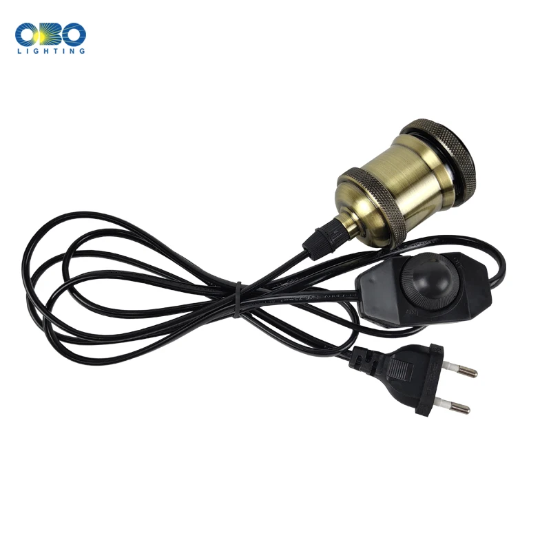 Cable De Alimentación De 3,5 M Bases De Lámpara E27 Enchufe De La UE Con Interruptor De Pie, Cable Para Bombilla LED Colgante E14, Soporte De Casquillo De Suspensión - Historial De