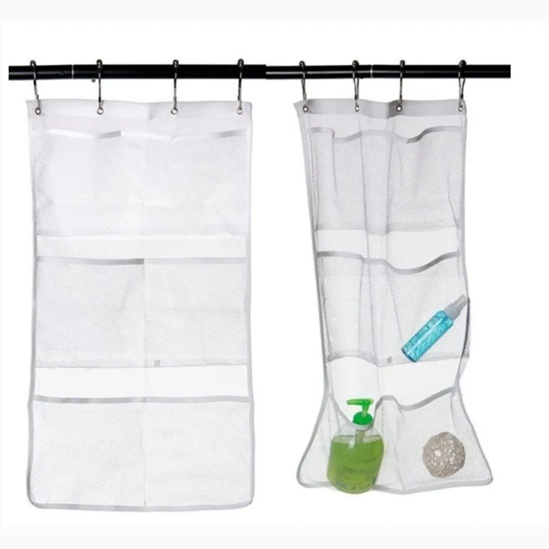 

6 Pocket 3 Layer Quick Dry Hanging Bath Shower Organizer Caddy Bathroom Tub Caddy Hook Storage Bag Shower Organizer