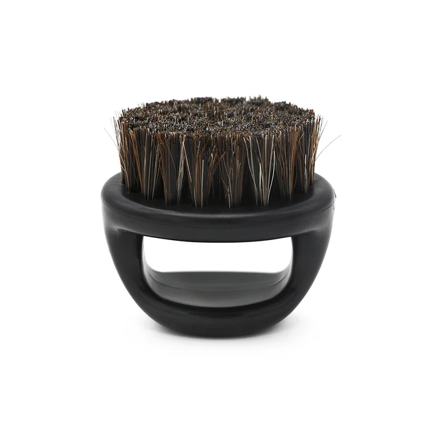Barber Solid Wood Boar Shaving Brush Beard Massage Black Boar Bristle Hair Brush Curved Wooden Men Beard Mustache Brushes Ring Brush Black
