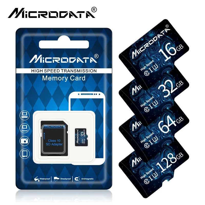 Микро SD класса 10 32GB карты памяти SDXC 128 Гб 64 ГБ SDHC 32GB/16GB U3 U1 черный микро sd TF