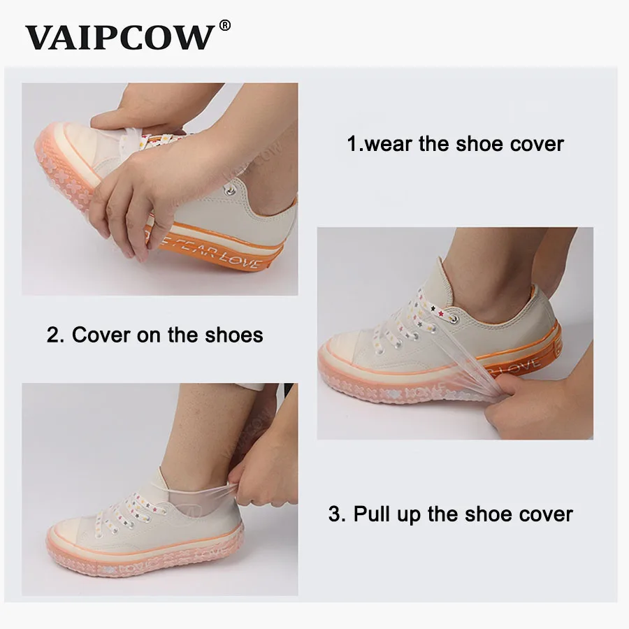 Silicone Overshoes Reusable Waterproof Rainproof Men Shoes Covers Rain Boots Non-slip Washable Unisex Wear-Resistant Recyclable