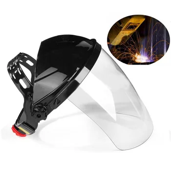 

1pc Face Shield Welding Helmet Cover Transparent Safety Welding Grinding Helmet Face Anti-UV Protection Shield
