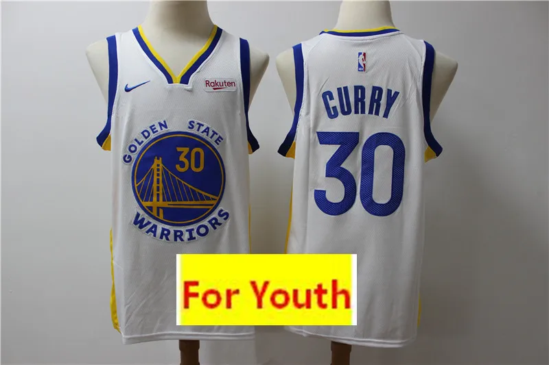 Youth golden state#30 Стивен Карри#11 Клай Томпсон Дети Белый Синий воины Джерси