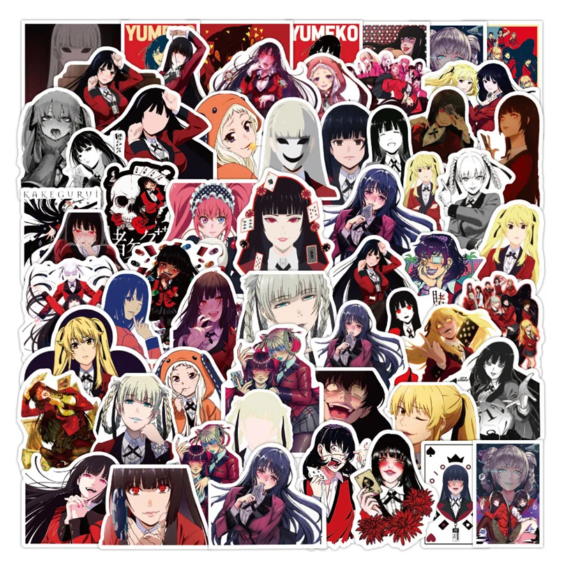 10/30/50PCS New KAKEGURUI Series Graffiti Decoration Suitcase Guitar Waterproof Sticker Toy Wholesale