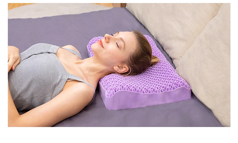 ortopédica ombro dor proteção cervical com capa para viagem de sono roxo