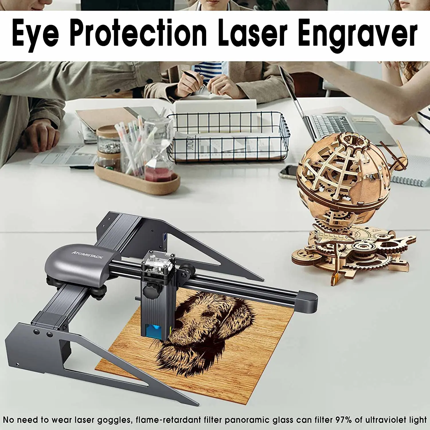 ATOMSTACK P7 M40 Laser Engraver Machine 200x200mm CNC Desktop Engraving  Metal Stainless Steel Cutting Wood Acrylic Easy Install - AliExpress