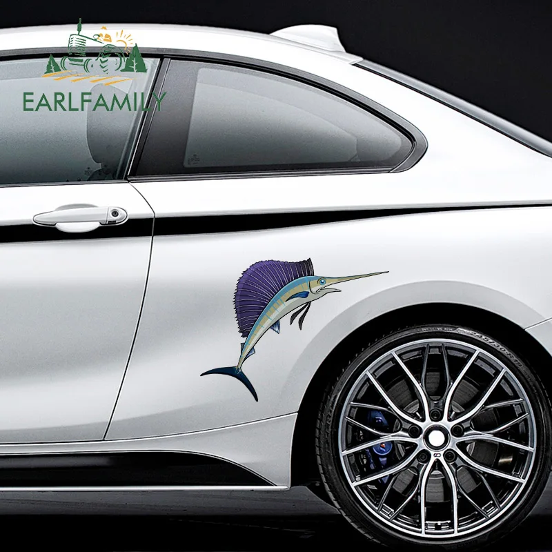 

EARLFAMILY 43cm x 23.8cm For Xiphias Gladius Waterproof Car Stickers Vinyl Material Fine Decal Motorcycle For JDM SUV RV