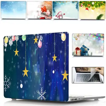 

2020 Christmas Laptop Case For MacBook Pro 16 A2141 Touch ID A1932 A2179 Cover For Macbook Air 13 A1369 Retina 12 11 Pro 15 Case
