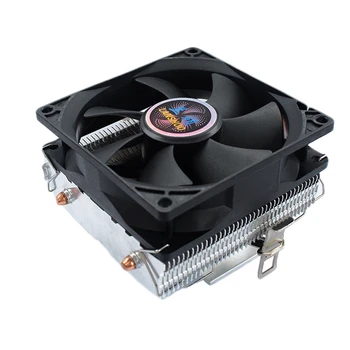 

LANSHUO 2 Copper Tube Down-Blowing Type 775AMD1155 Small Chassis Desktop Computer CPU Fan (Horizontal Tower 4-Wire Blue Light)