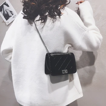 

Elegant Ladies Solid Color Messenger Bag Fashion Designer Chain Crossbody Bag Female Single Shoulder Bag Phone Purse Louis Brand