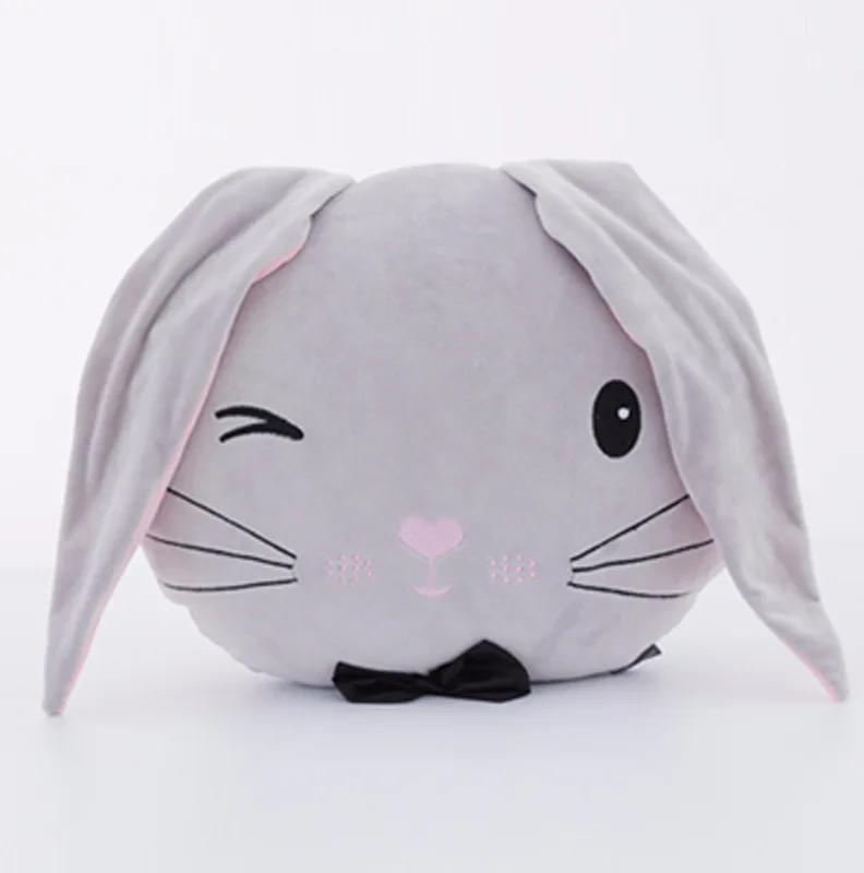 

New Style Chubby Model Couples Rabbit Head Doll Cute Rabbit Head Plush Toys Pillow Cartoon Rabbit Head Pillow