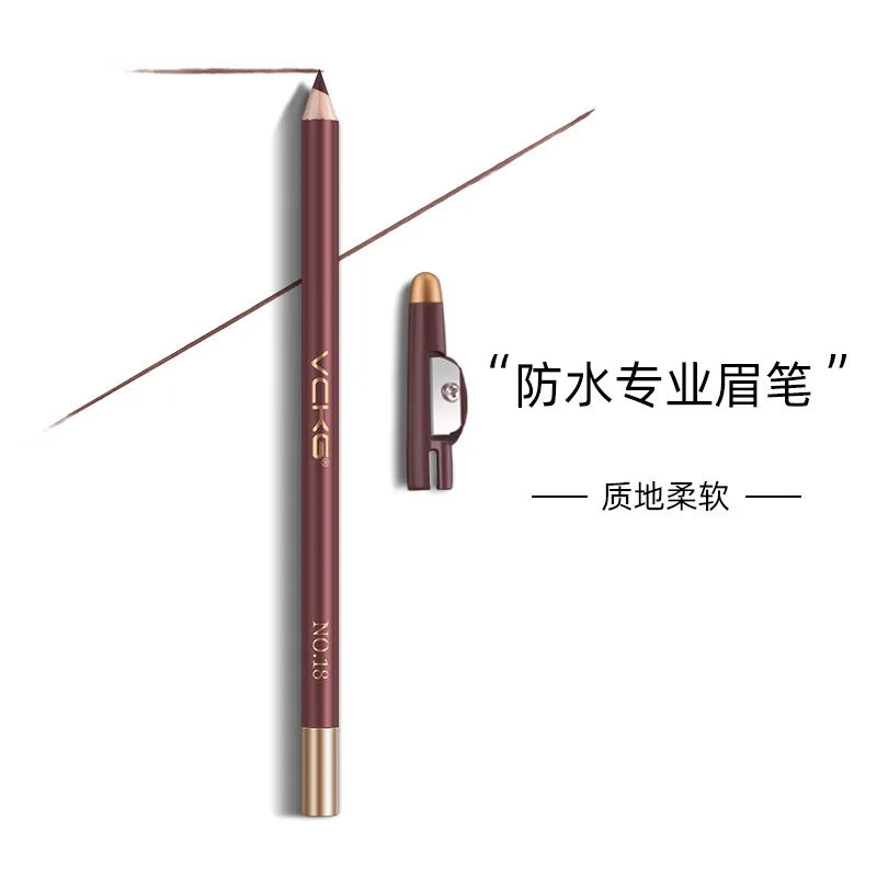 nude tricolor eyebrow enhancers quick draw pencil with knife Waterproof Eyebrow Tattoo Ink Pen Carving Eye brow Tattooing | Красота и