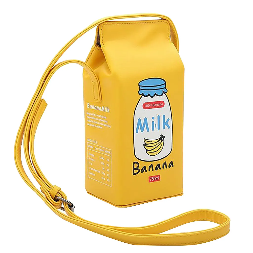 Креативная Дамская бутылочка в форме лоскута, сумки для женщин, сумки через плечо, маленькая сумка-мессенджер, молочный фреут, диагональные сумки на плечо для телефона - Цвет: Yellow