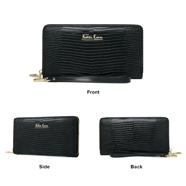 FOXER 2021 Split Leather Wallet Lady Classic Fashion Clutch Bag Long Zipper Strap Wrist Mobile