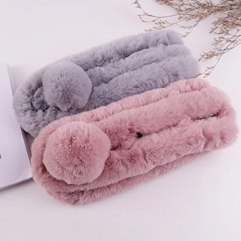 

Baby Lazy Rabbit Hair Scarf Women Winter Scarf Keep Warm Ring School Girl Pullover Multicolor All-match