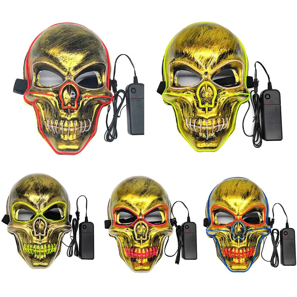 

Halloween Skeleton Shape Luminous Mask Male Female Personality Carnival Night Cosplay Ball Party Masks Street Dance Mask