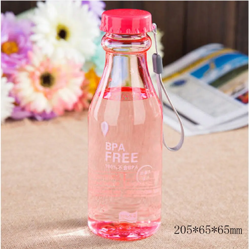 Creative Summer Student Portable Water Glass Plastic Water Bottle Lovers Cup Leak-proof Unbreakable Frosted Steam Bottle