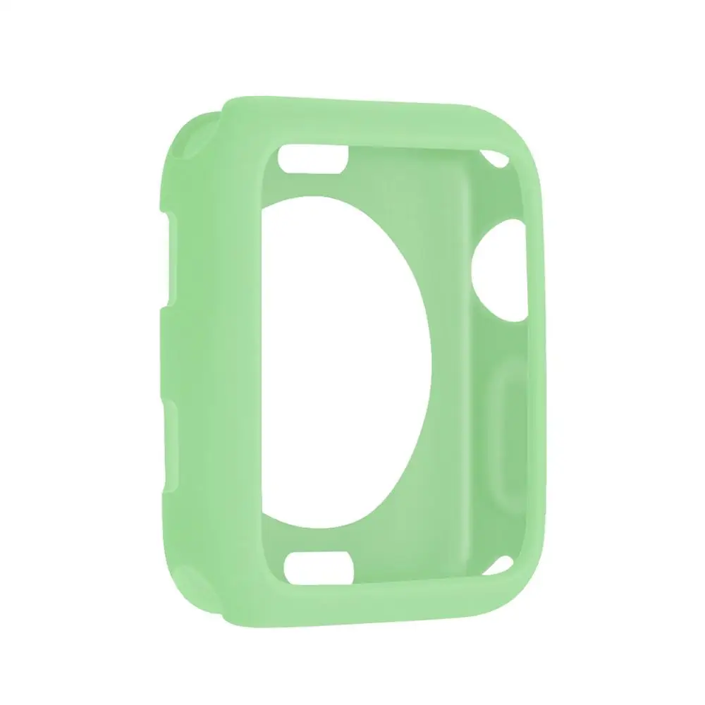 green Чехол из ТПУ для Apple Watch Case 5 4 3 2 1 band 38 мм 42 мм 40 мм 44 мм силиконовый стильный мягкий защитный чехол из ТПУ - Цвет ремешка: green