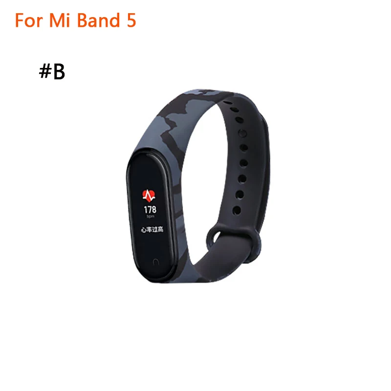 Camouflage Smart Bracelet For Mi Band 3 4 5 Strap Wristband Replacement Smart Watch Wrist Strap For Xiaomi Mi Band 5 4 3 MiBand 