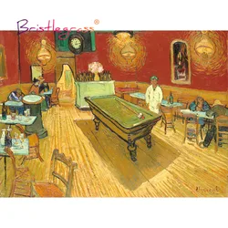 BRISTLEGRASS Wooden Jigsaw Puzzle 500 1000 Piece Night Cafe Vincent van Gogh Educational Toy Collectibles Oil Painting Art Decor