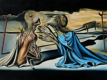 

Salvador Dali Tristan and Isolde giclee of painting silk art Prints Wall Art For Living Room Bedroom Decor