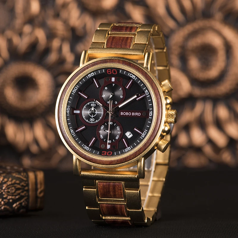 Мужские деревянные часы reloj hombre BOBO BIRD 2020 роскошные стильные ведущей марки в стиле