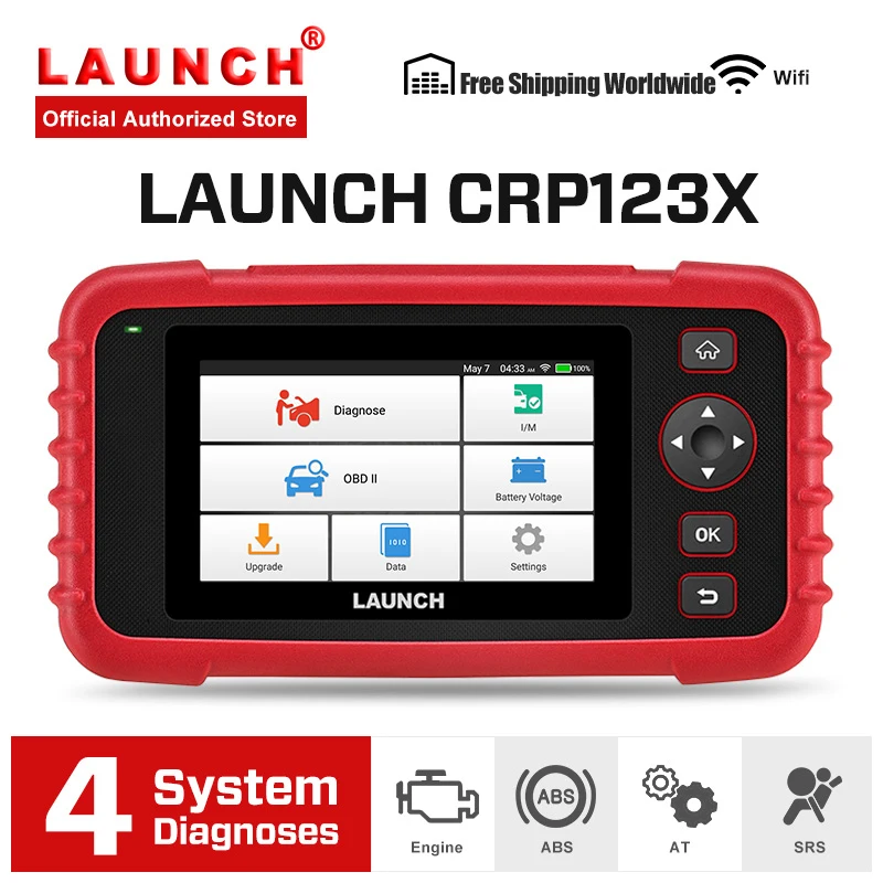 LAUNCH X431 CRP123X Автомобильный сканер OBD2 автомобильный диагностический инструмент инструменты для автоматического сканирования двигателя ABS SRS AT test PK Creader VII+ CRP123