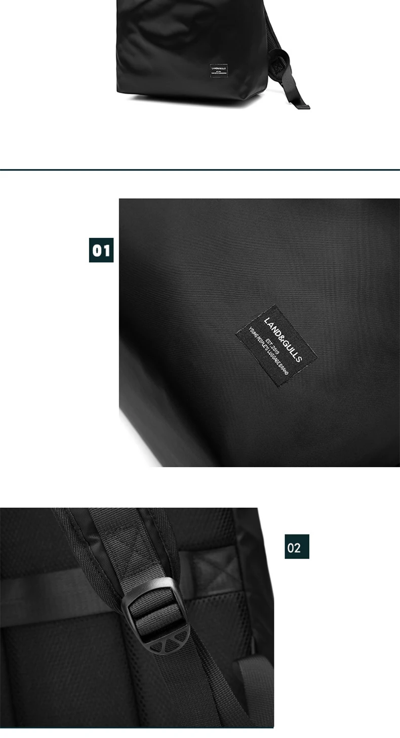 Японский и корейский рюкзак черный рюкзак мужской Простой Рюкзак Студенческая Компьютерная сумка для колледжа модная трендовая сумка