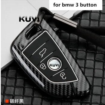 

Carbon Fiber Alloy Car Remote Key Fob Shell Cover Case For BMW X1 X5 F15 X6 F16 1 2 5 7 Series 2016 2017 2018 Skin Holder