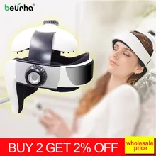 Электрический массажер для головы, массажный шлем с музыкой, регулируемый инструмент размера головы, массажное устройство для релаксации