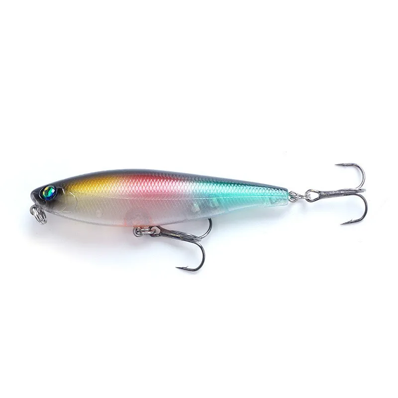 G 2 шт./партия Карандаш Lure75mm 7 г рыболовный Топ приманки для воды Isca искусственные Твердые наживки-мальки зимняя рыбалка Whopper Swimbait тройной крючок - Цвет: G